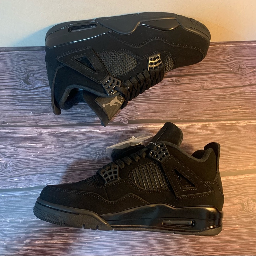 Air Jordan 4 Black Men's Sneakers Size 10